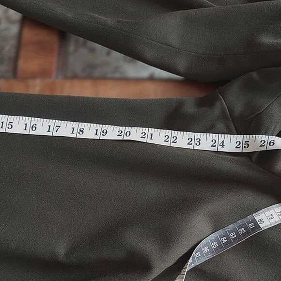 Vtg Ralph Lauren dark olive pleated wool blend trousers - Picture 8 of 9